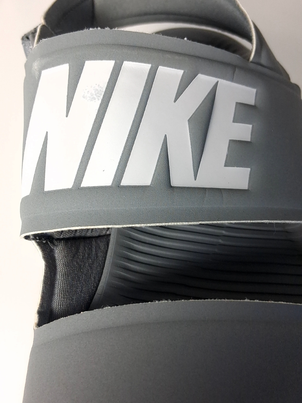 Nike Grey Logo Sport Women's Sandals Size 8 - Picture 12 of 16